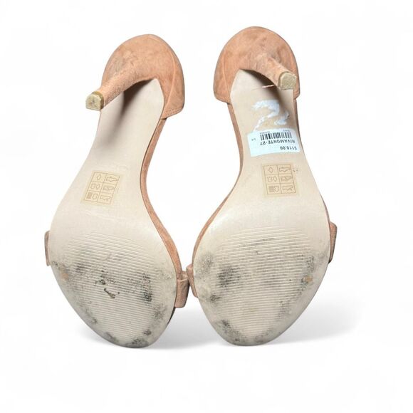 Aldo Women’s Size 6.5 Fringe Suede Stiletto Heels Sandals Tan Boho Festival - Picture 4 of 8